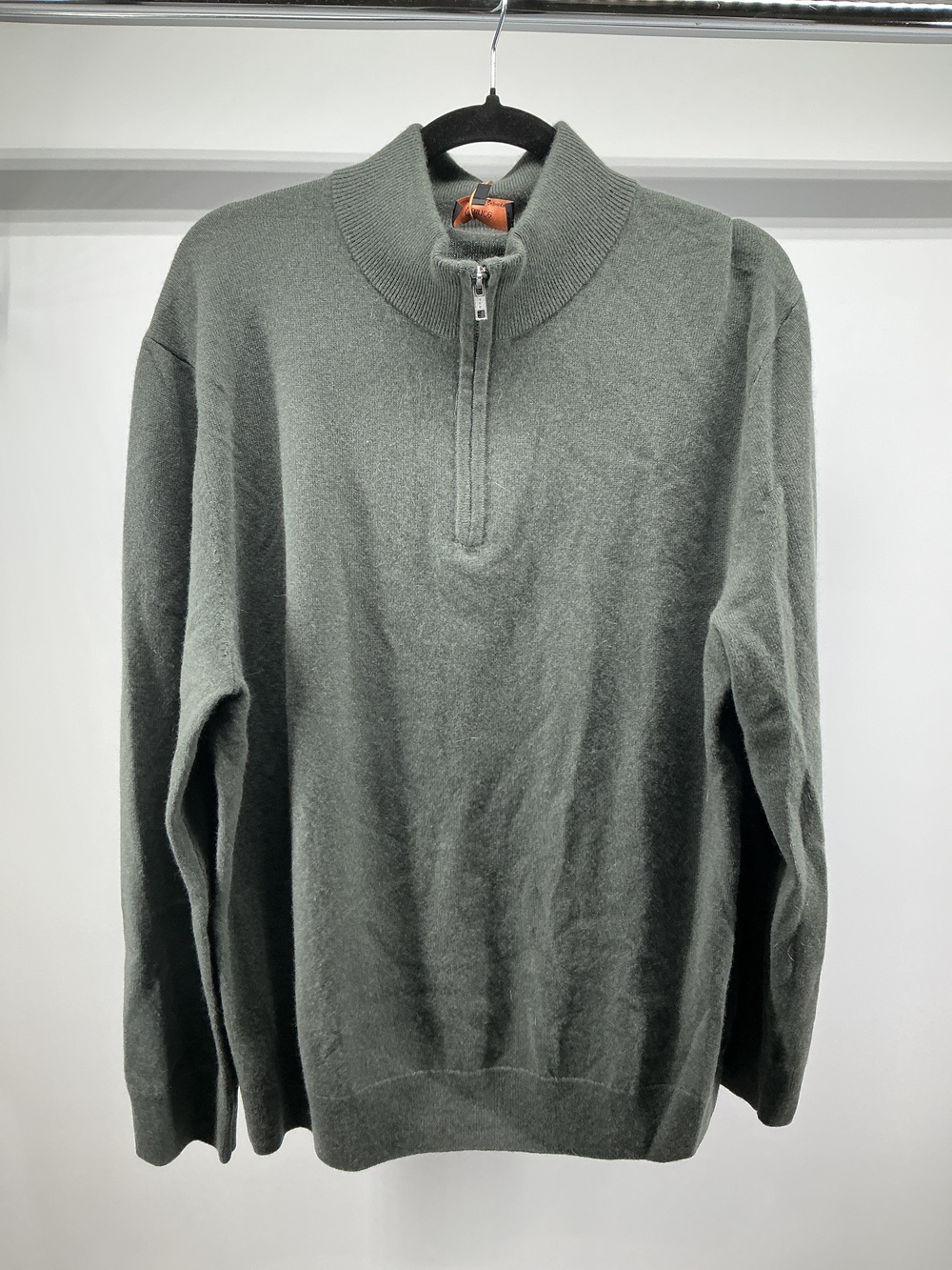 Mongolian Cashmere Quarter Zip Sweater
